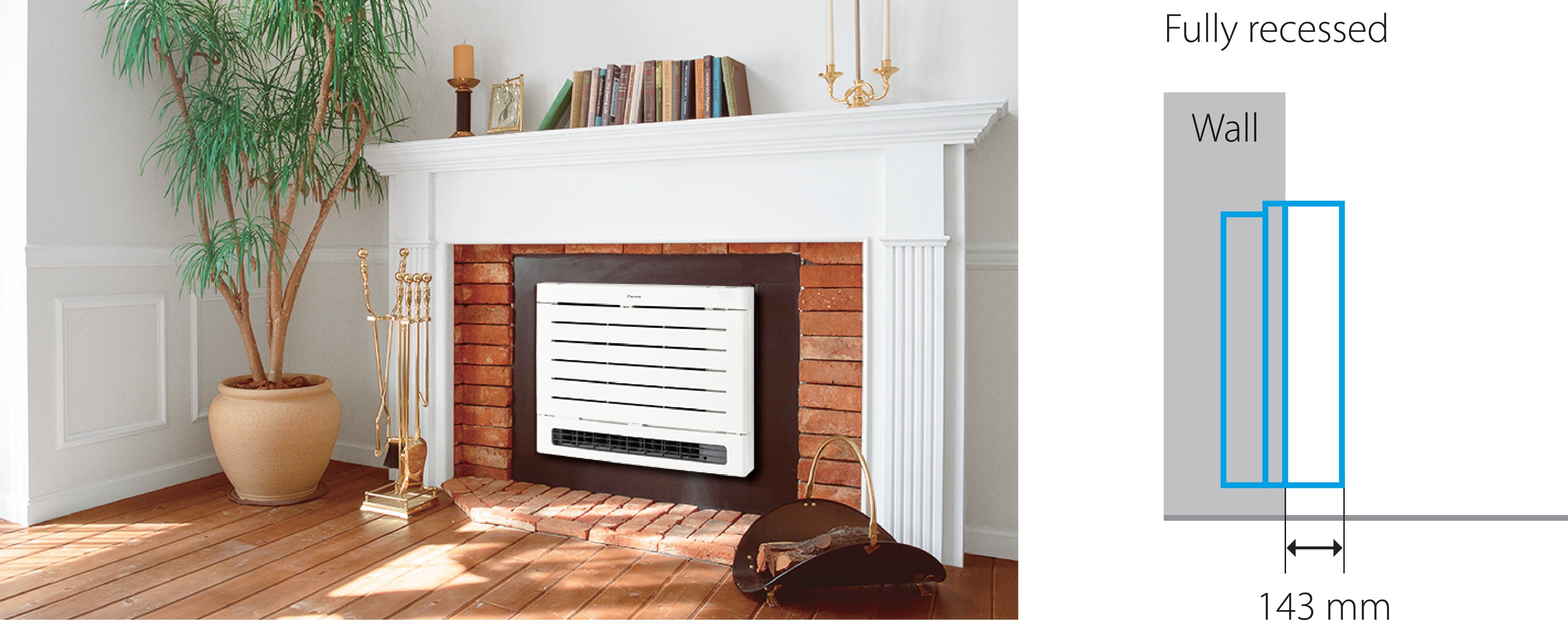 DAIKIN 4.5kW Aura Floor Console Heat pump / Air Conditioner - FVXM45Y 30 Fully Res